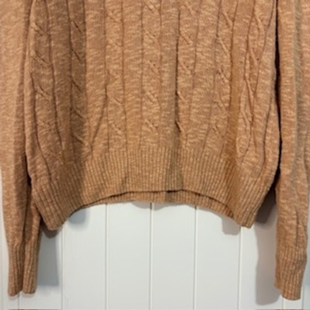 Robert Talbott Men's Copper Cable Knit Sweater Made in Italy Linen/Cotton Size M - Picture 4 of 9